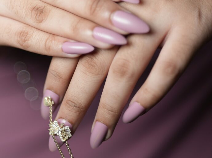 くすみ系ワンカラーネイル