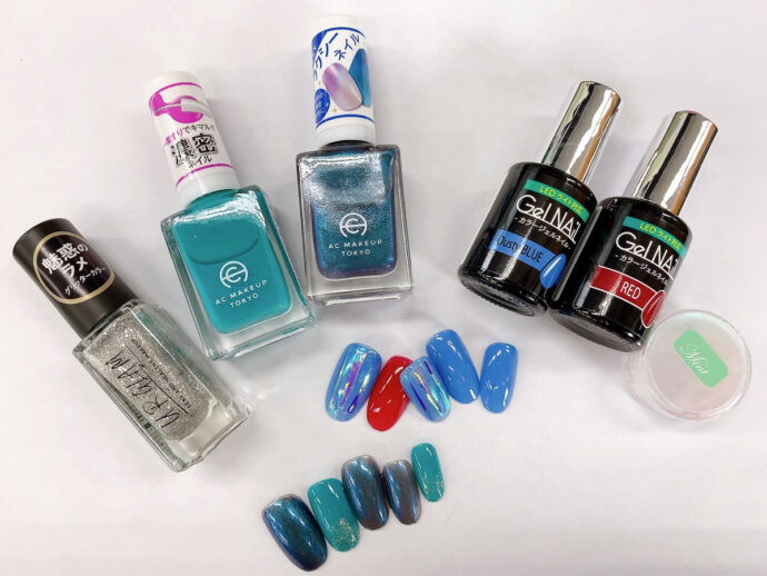 セルフでワールドカップ応援ネイル