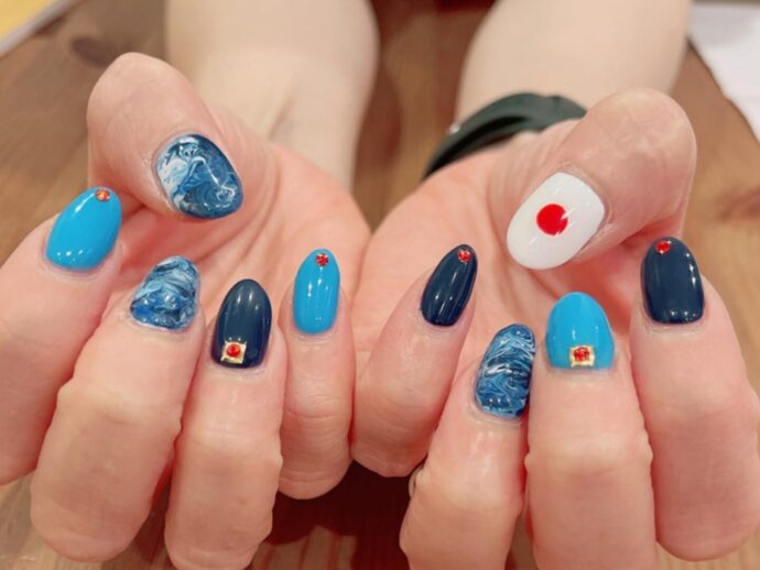 日本代表応援ネイルデザイン