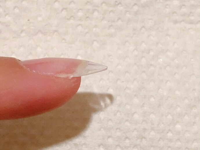 ジェルスカルプで爪のストレスポイントが覆えていることがわかる図