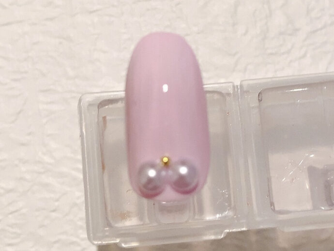 ブリオンとパールでうさぎの鼻と口元を再現した状態