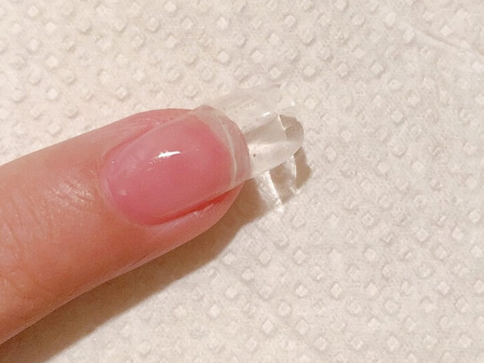 ネイルフォームを外したジェルスカルプチュア