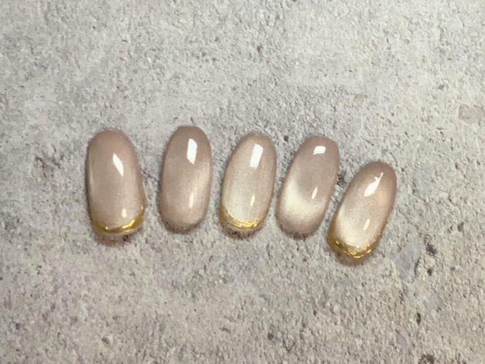 シルキーなマグネットワンカラーネイル