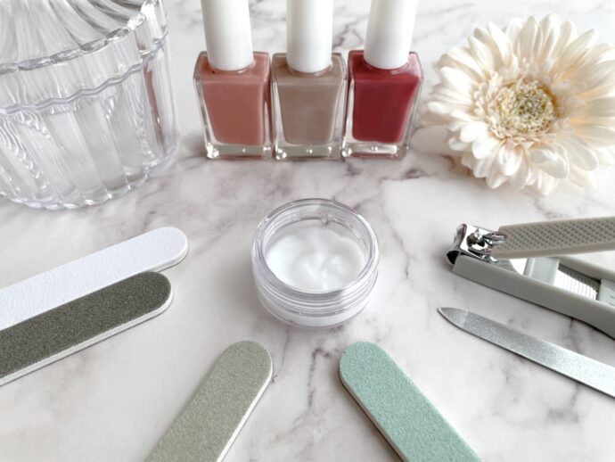 ネイルケア用品が並んでいる写真